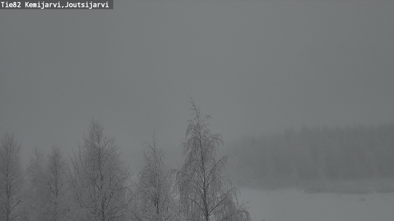 Weather Camera Image Road 82 Kemijärvi, Joutsijärvi, Kemijärvi, Lappi