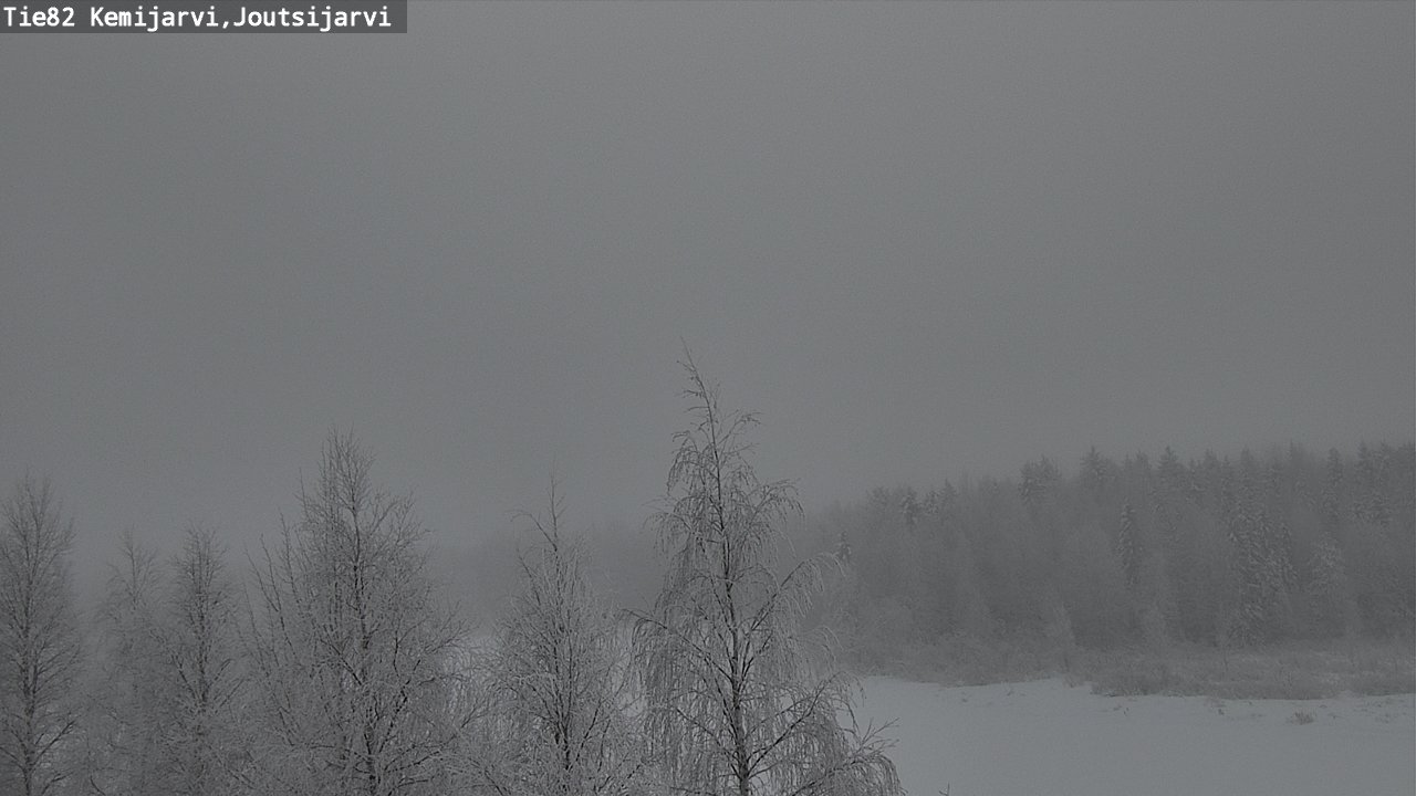 Weather Camera Image Road 82 Kemijärvi, Joutsijärvi, Kemijärvi, Lappi
