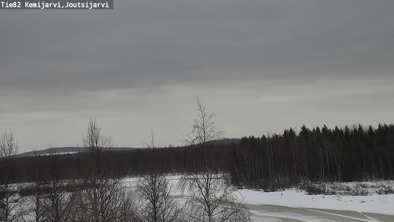 Weather Camera Image Road 82 Kemijärvi, Joutsijärvi, Kemijärvi, Lappi