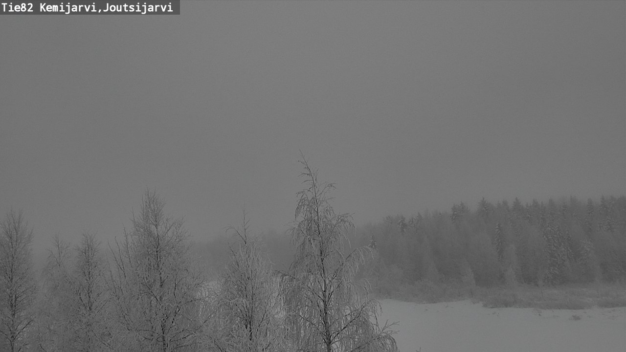 Weather Camera Image Road 82 Kemijärvi, Joutsijärvi, Kemijärvi, Lappi