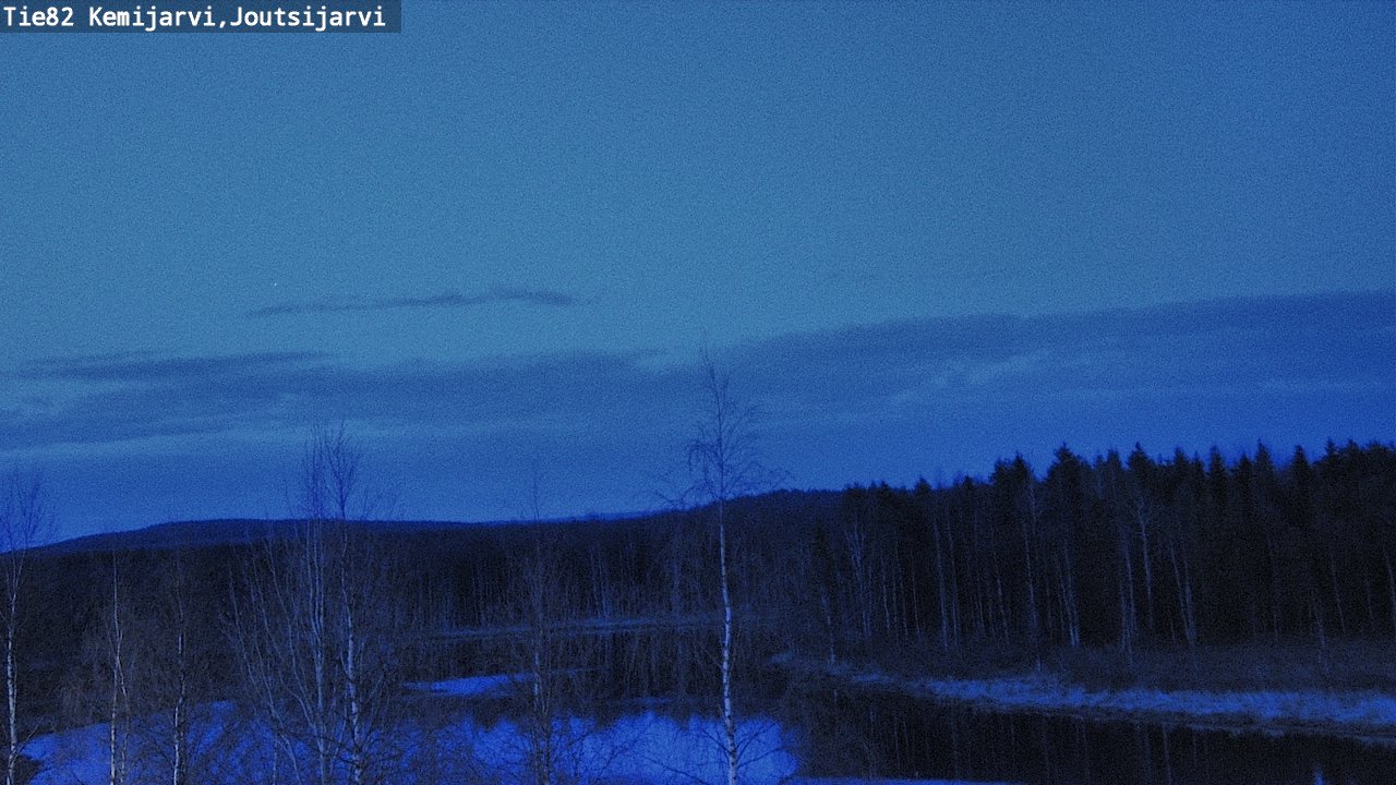 Weather Camera Image Road 82 Kemijärvi, Joutsijärvi, Kemijärvi, Lappi
