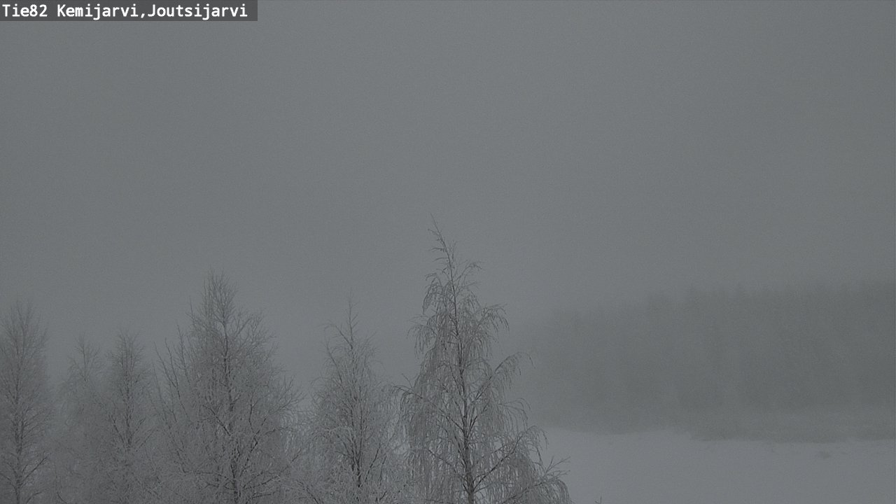 Weather Camera Image Road 82 Kemijärvi, Joutsijärvi, Kemijärvi, Lappi