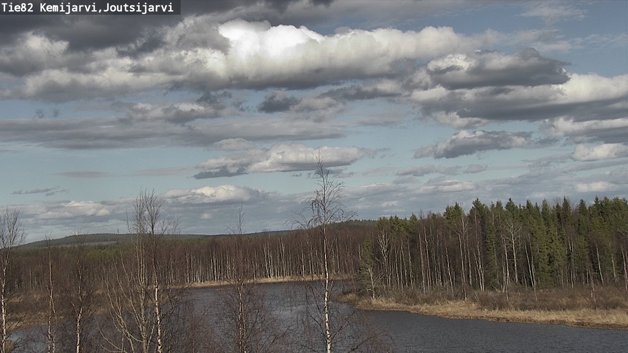 Weather Camera Image Väg 82 Kemijärvi, Joutsijärvi, Kemijärvi, Lappi