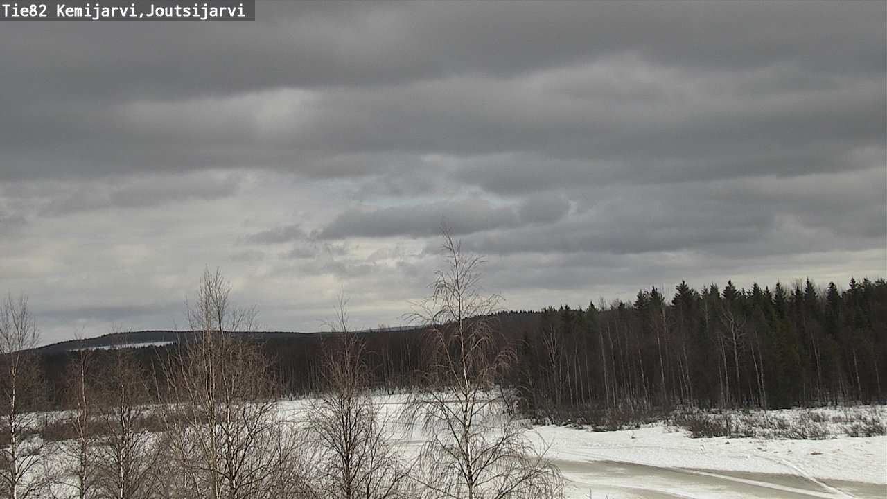 Weather Camera Image Road 82 Kemijärvi, Joutsijärvi, Kemijärvi, Lappi