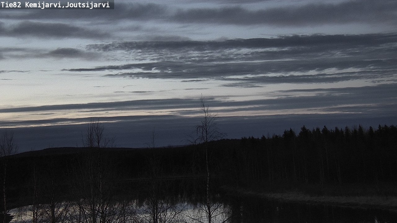 Weather Camera Image Väg 82 Kemijärvi, Joutsijärvi, Kemijärvi, Lappi
