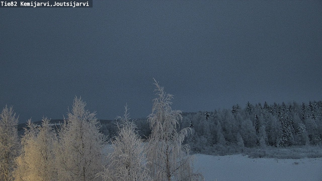 Weather Camera Image Road 82 Kemijärvi, Joutsijärvi, Kemijärvi, Lappi