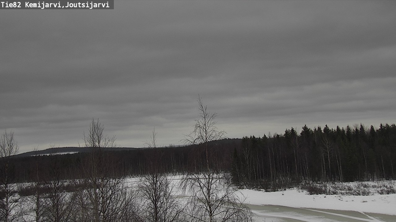 Weather Camera Image Road 82 Kemijärvi, Joutsijärvi, Kemijärvi, Lappi