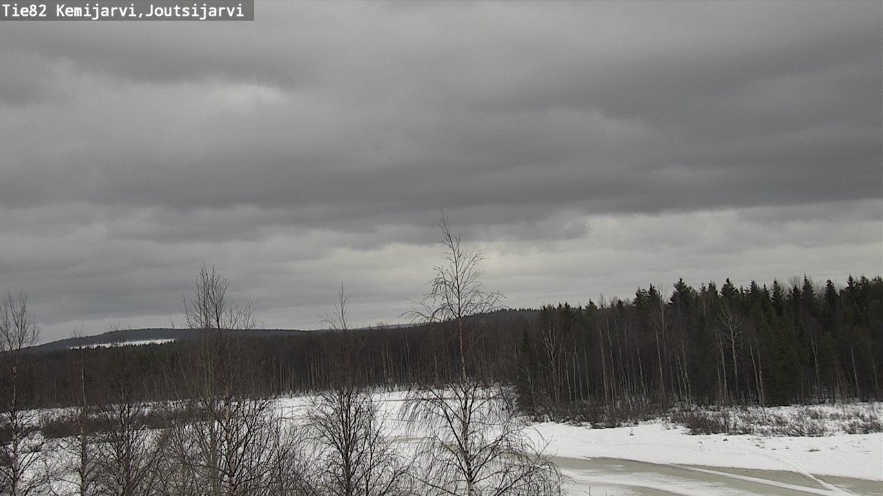 Weather Camera Image Road 82 Kemijärvi, Joutsijärvi, Kemijärvi, Lappi
