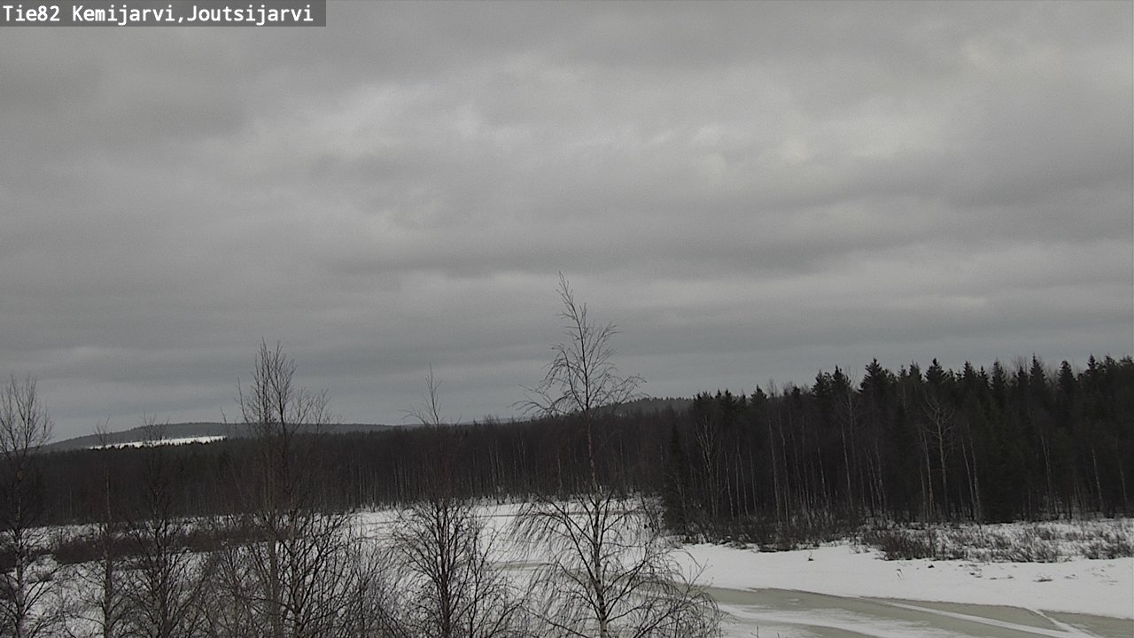 Weather Camera Image Road 82 Kemijärvi, Joutsijärvi, Kemijärvi, Lappi