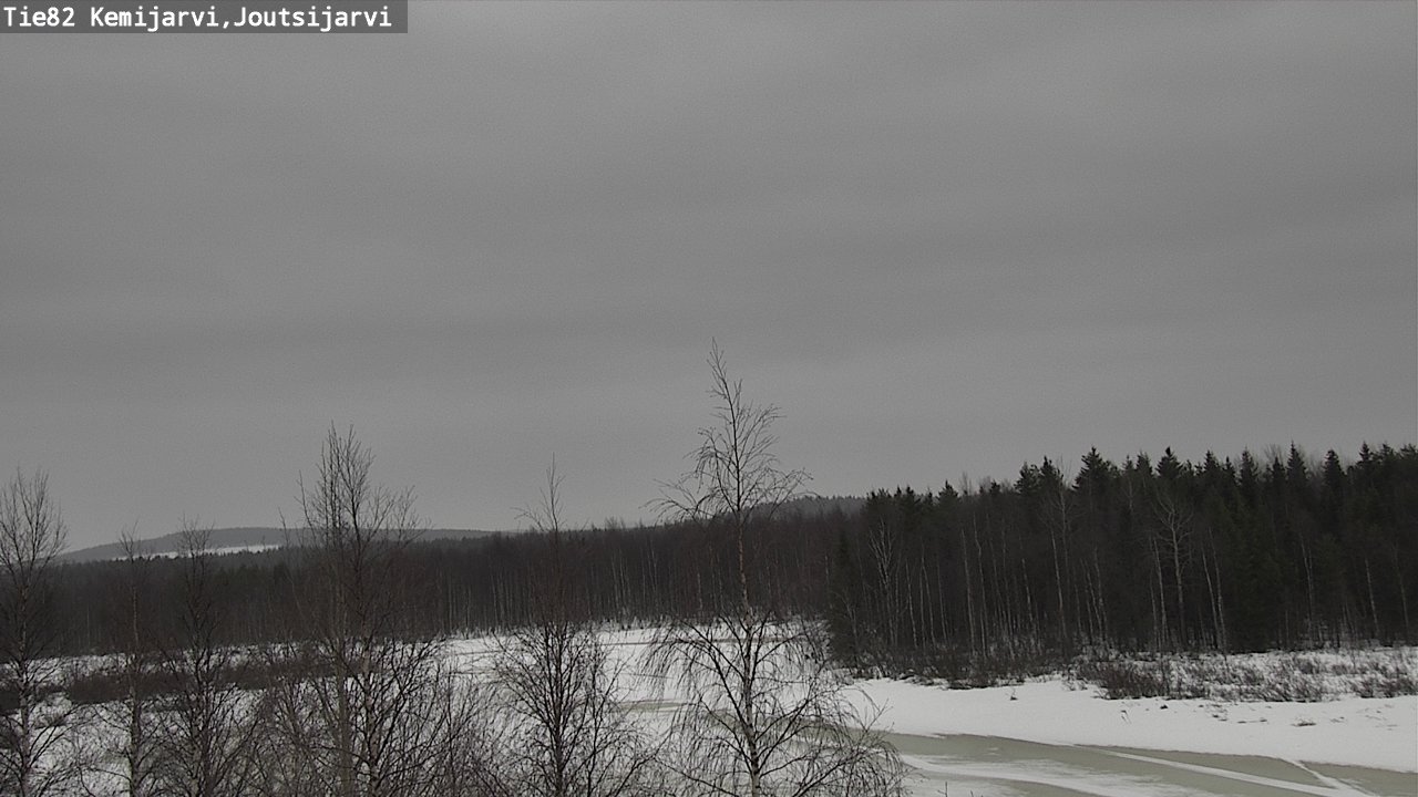 Weather Camera Image Väg 82 Kemijärvi, Joutsijärvi, Kemijärvi, Lappi