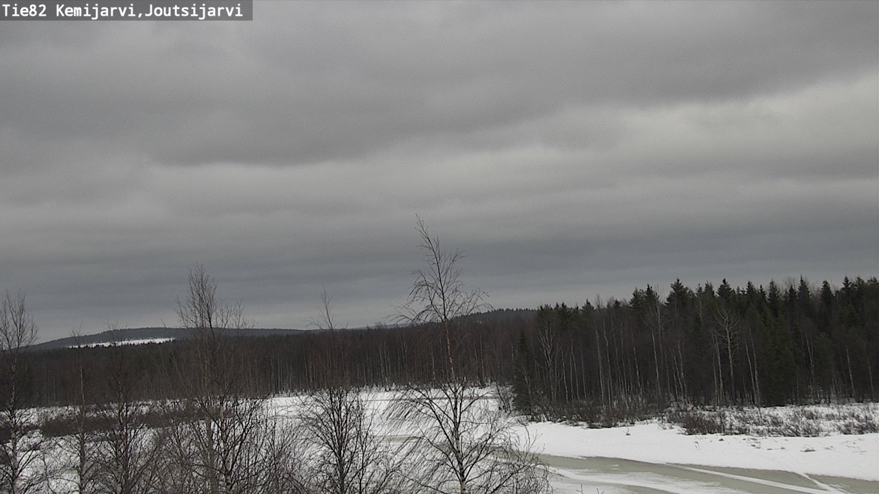 Weather Camera Image Road 82 Kemijärvi, Joutsijärvi, Kemijärvi, Lappi