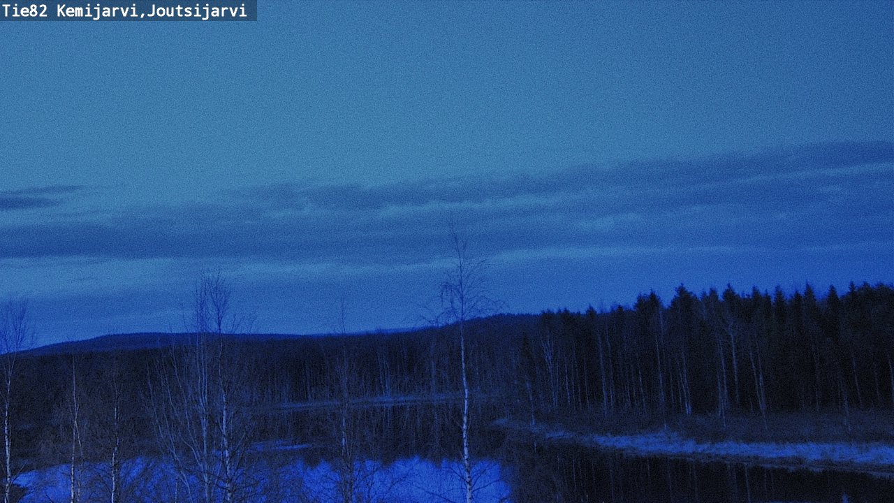 Weather Camera Image Road 82 Kemijärvi, Joutsijärvi, Kemijärvi, Lappi