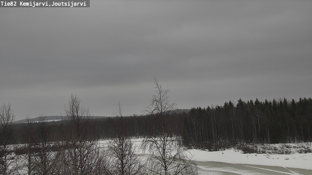 Weather Camera Image Väg 82 Kemijärvi, Joutsijärvi, Kemijärvi, Lappi