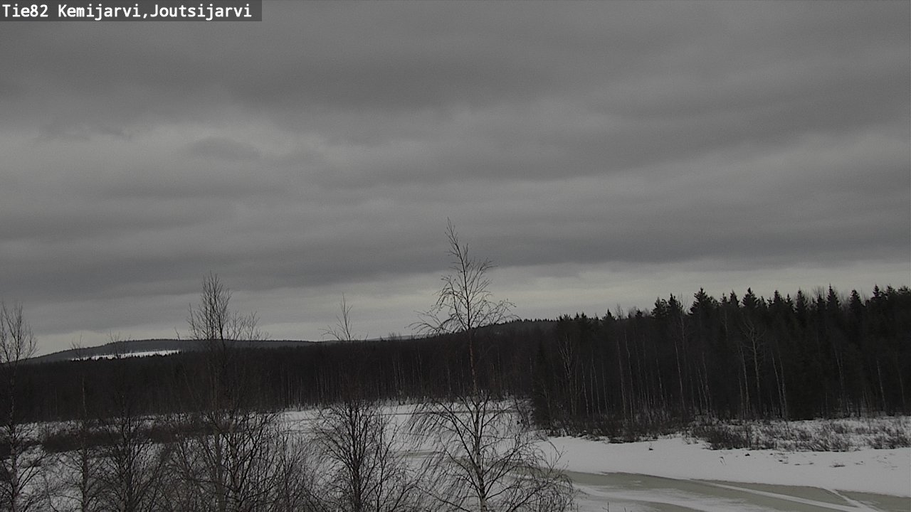 Weather Camera Image Road 82 Kemijärvi, Joutsijärvi, Kemijärvi, Lappi