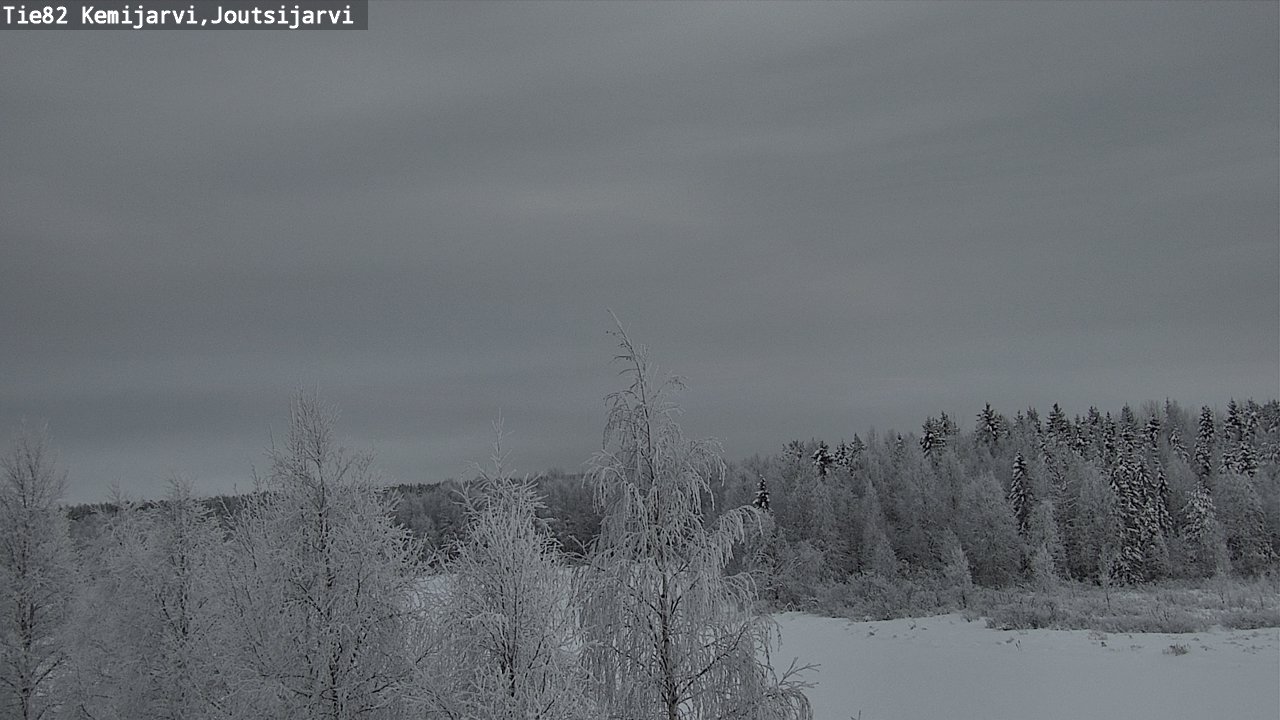 Weather Camera Image Road 82 Kemijärvi, Joutsijärvi, Kemijärvi, Lappi