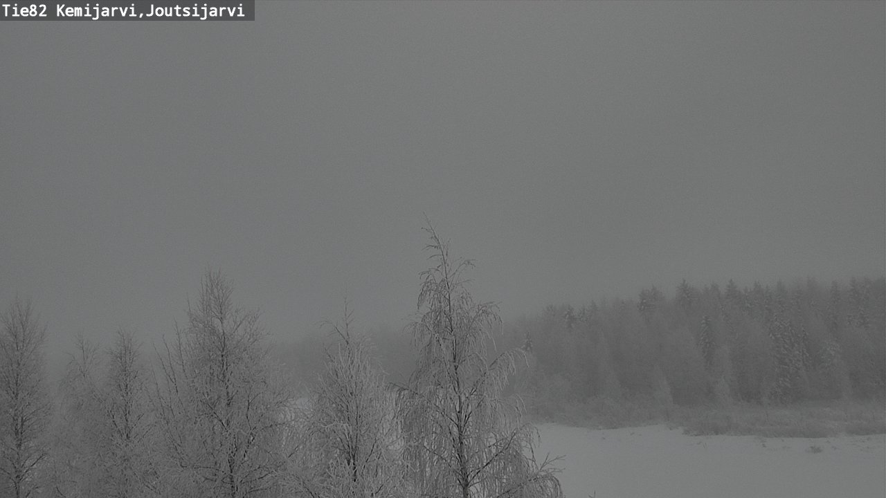 Weather Camera Image Road 82 Kemijärvi, Joutsijärvi, Kemijärvi, Lappi