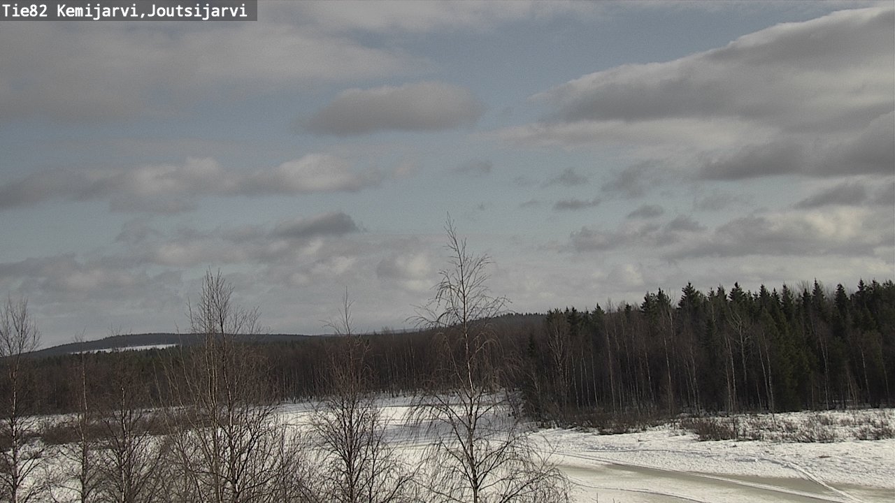 Weather Camera Image Road 82 Kemijärvi, Joutsijärvi, Kemijärvi, Lappi