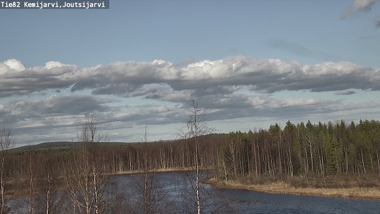 Weather Camera Image Väg 82 Kemijärvi, Joutsijärvi, Kemijärvi, Lappi