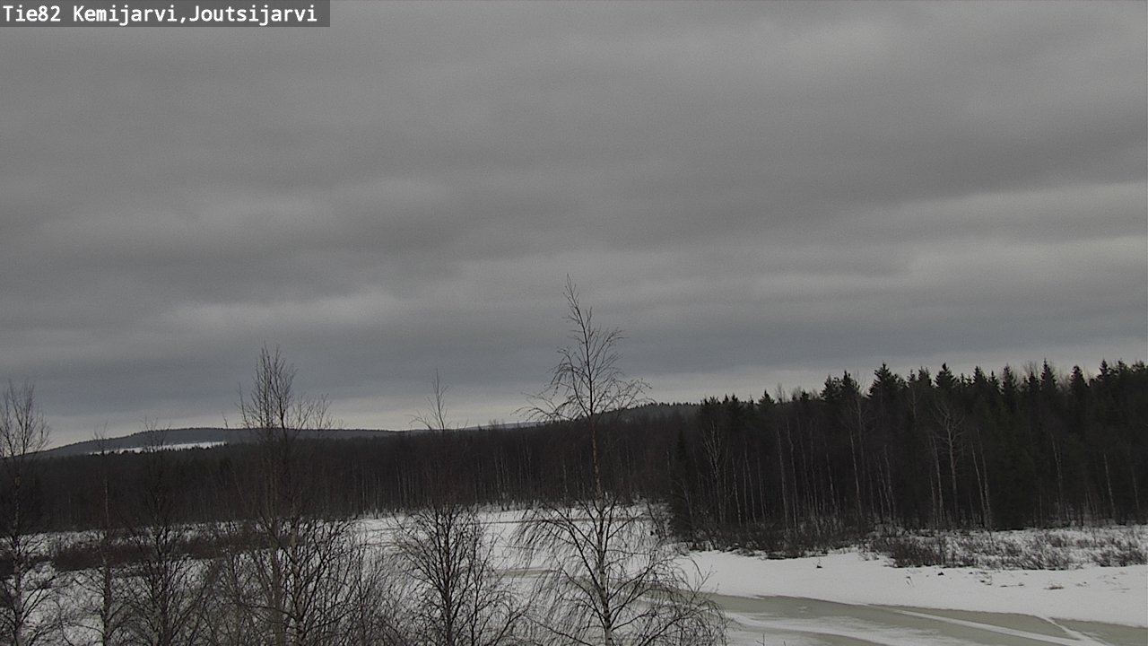 Weather Camera Image Road 82 Kemijärvi, Joutsijärvi, Kemijärvi, Lappi
