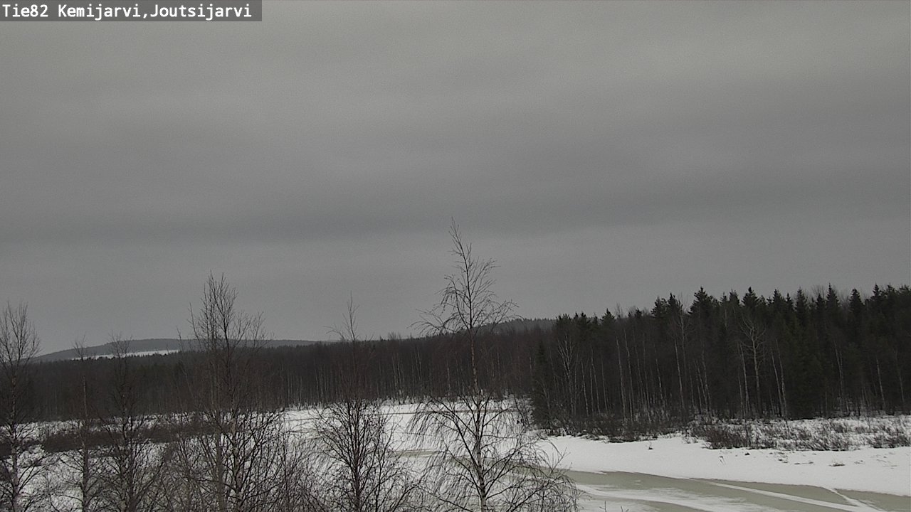 Weather Camera Image Road 82 Kemijärvi, Joutsijärvi, Kemijärvi, Lappi