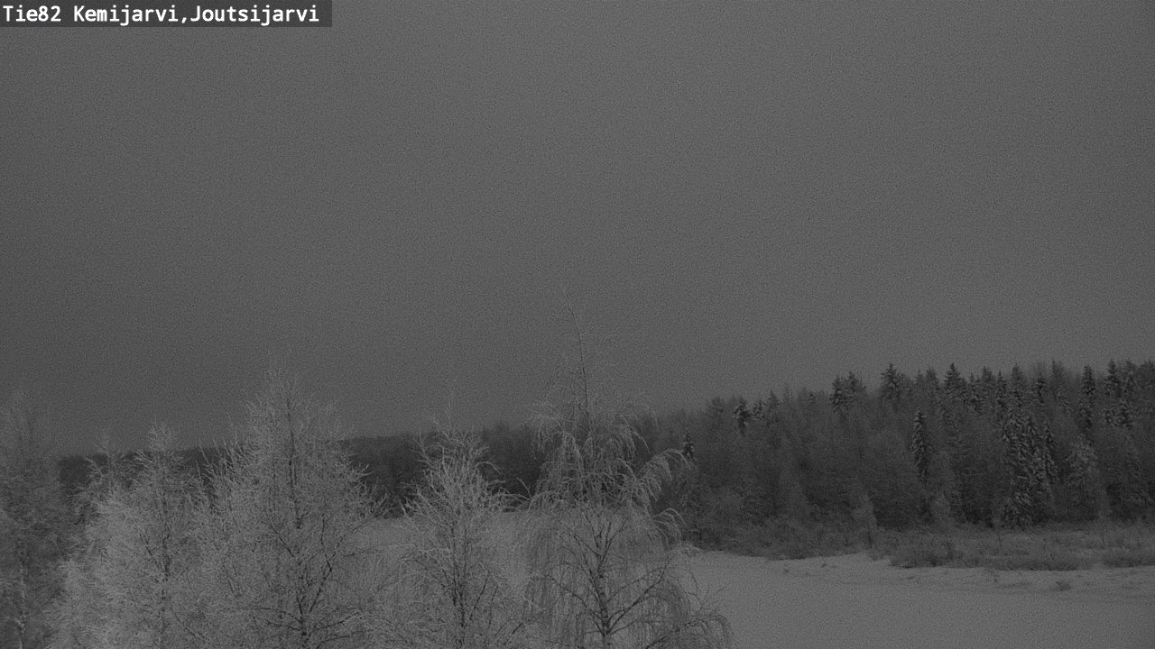 Weather Camera Image Road 82 Kemijärvi, Joutsijärvi, Kemijärvi, Lappi