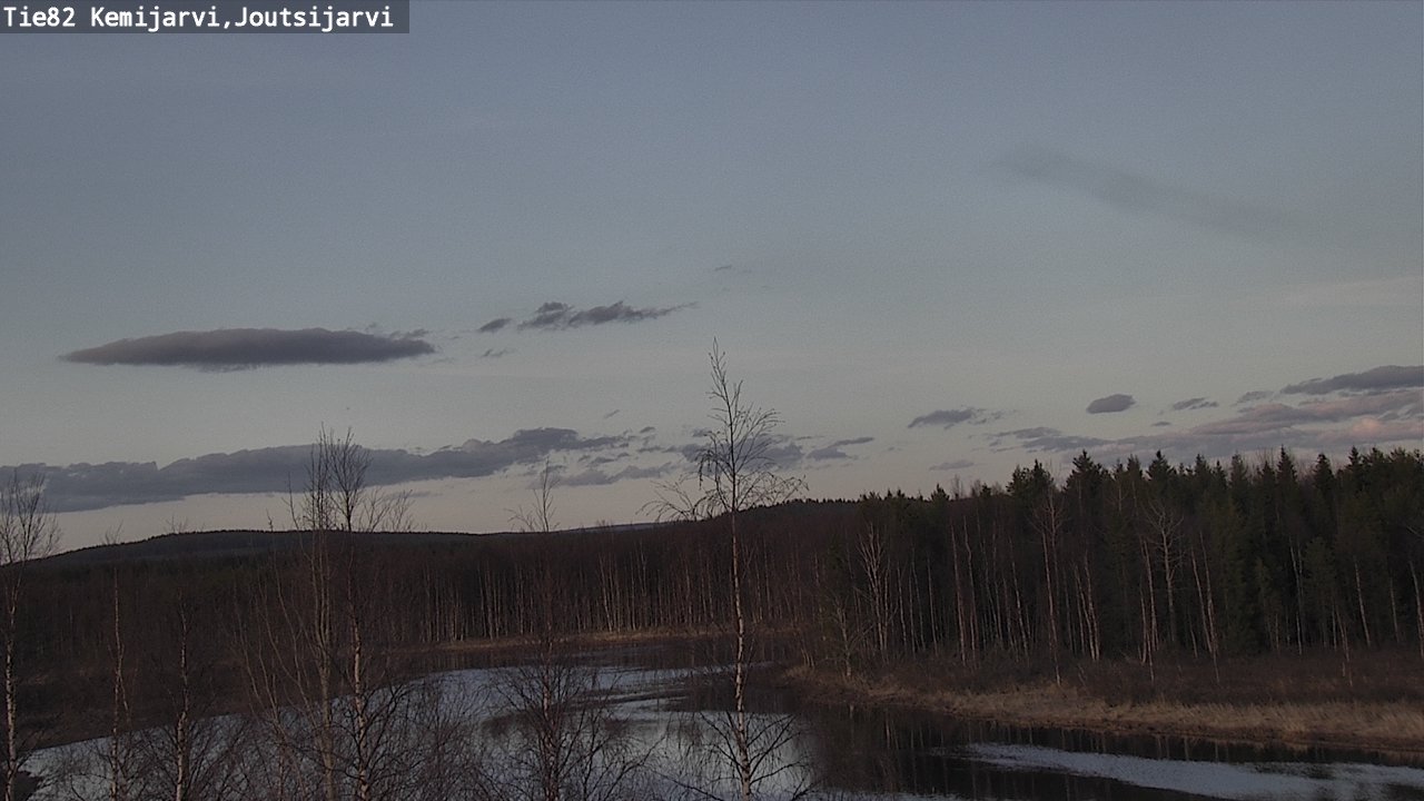 Weather Camera Image Väg 82 Kemijärvi, Joutsijärvi, Kemijärvi, Lappi