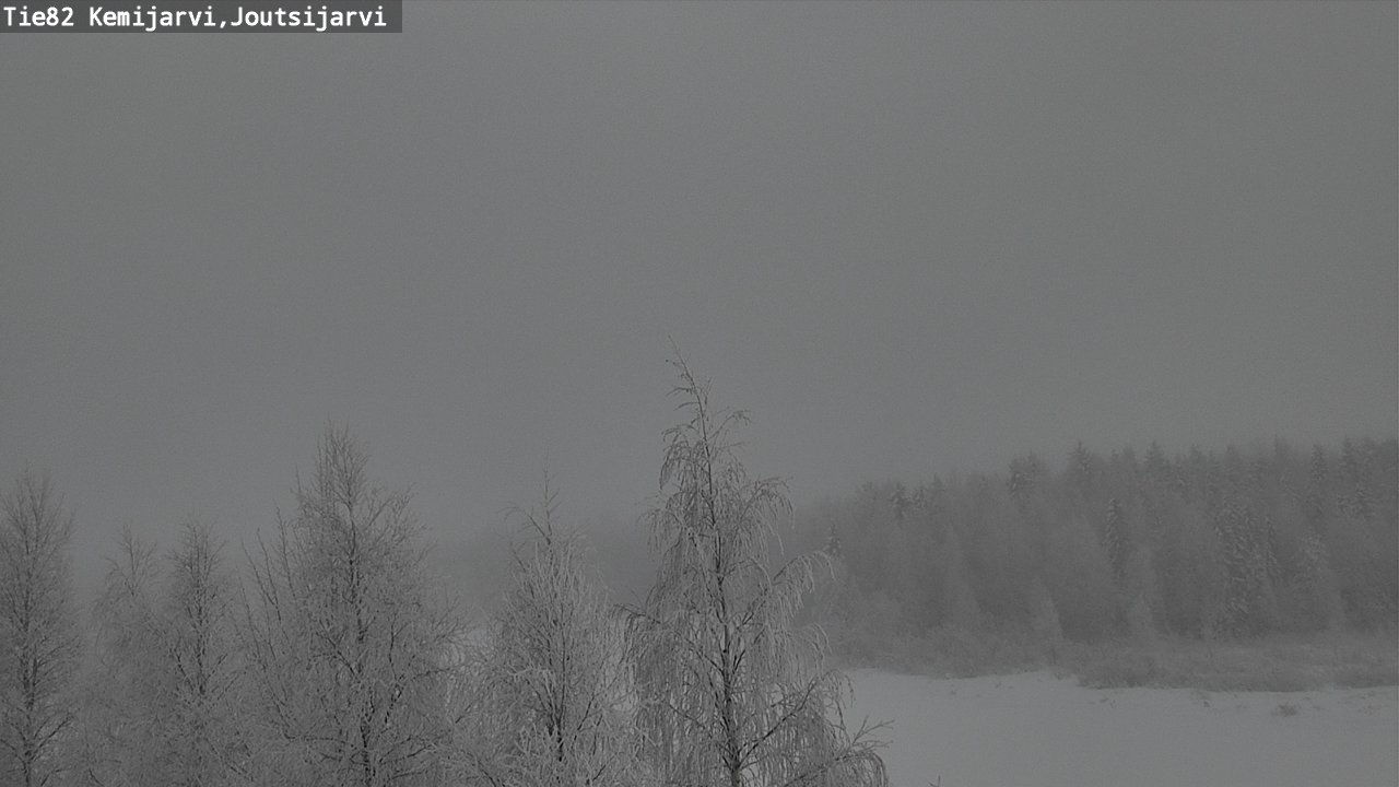 Weather Camera Image Road 82 Kemijärvi, Joutsijärvi, Kemijärvi, Lappi
