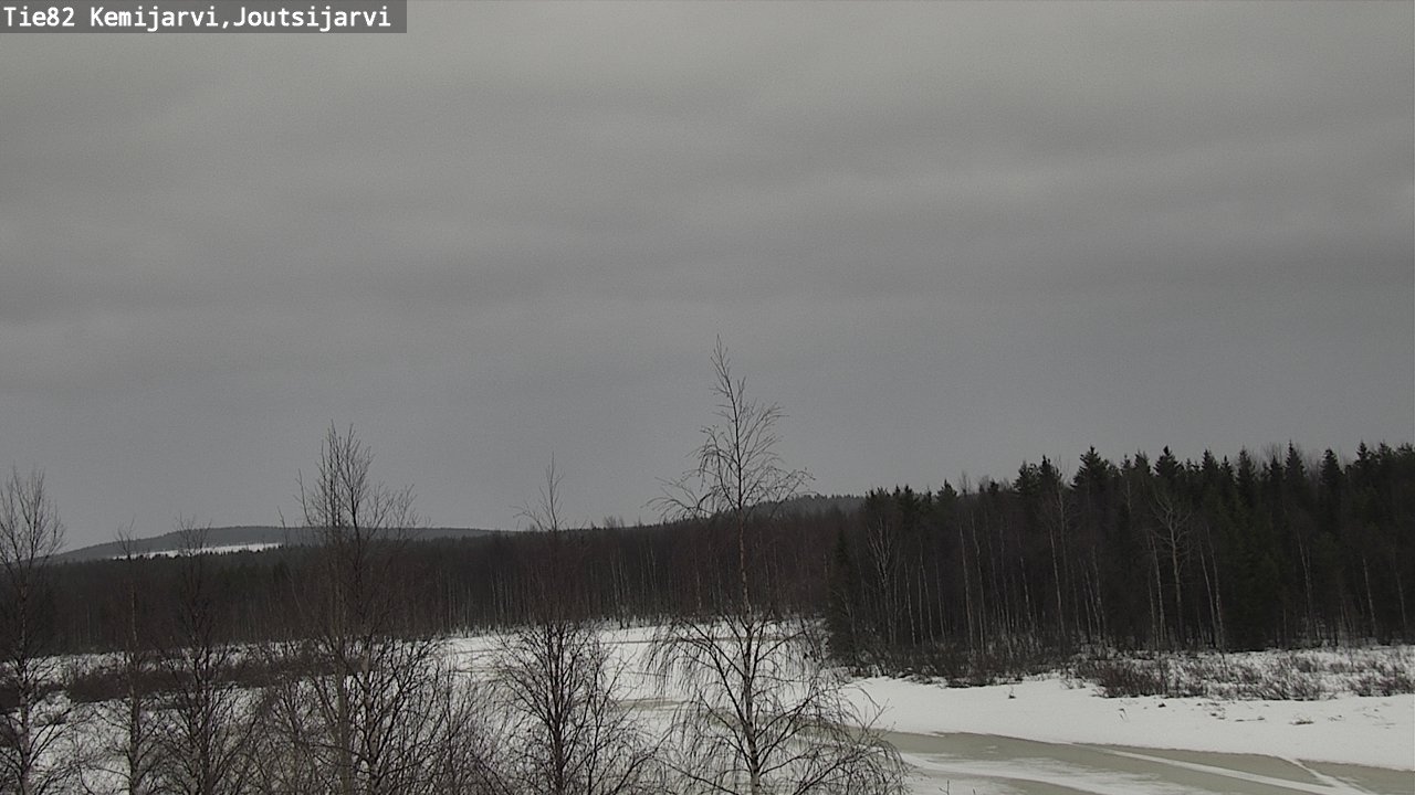 Weather Camera Image Road 82 Kemijärvi, Joutsijärvi, Kemijärvi, Lappi