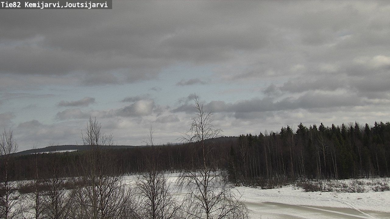 Weather Camera Image Road 82 Kemijärvi, Joutsijärvi, Kemijärvi, Lappi