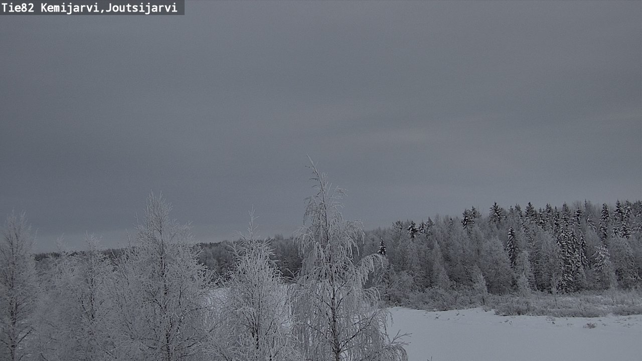 Weather Camera Image Road 82 Kemijärvi, Joutsijärvi, Kemijärvi, Lappi
