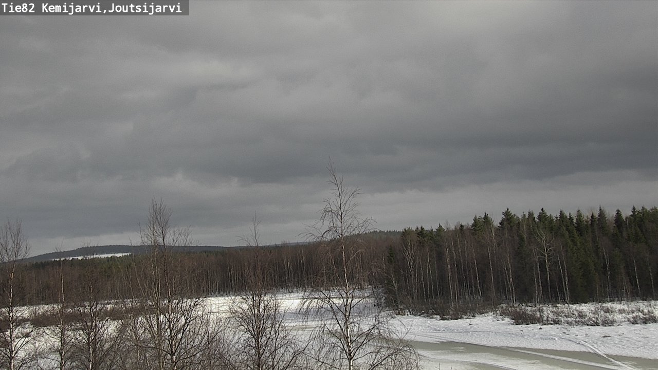Weather Camera Image Road 82 Kemijärvi, Joutsijärvi, Kemijärvi, Lappi