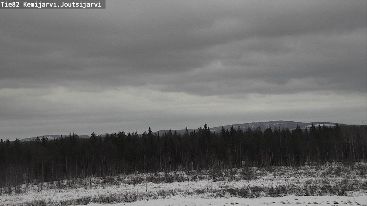 Weather Camera Image Road 82 Kemijärvi, Joutsijärvi, Kemijärvi, Lappi