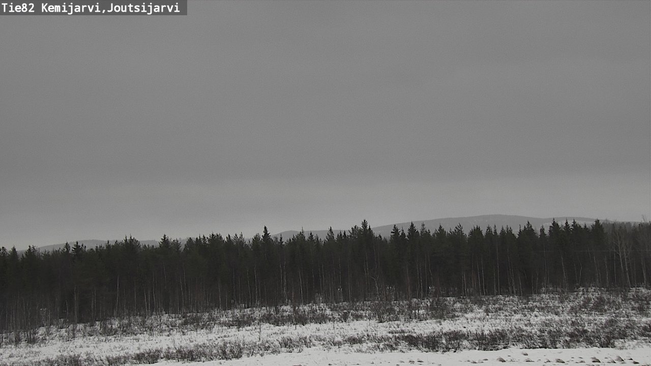Weather Camera Image Road 82 Kemijärvi, Joutsijärvi, Kemijärvi, Lappi