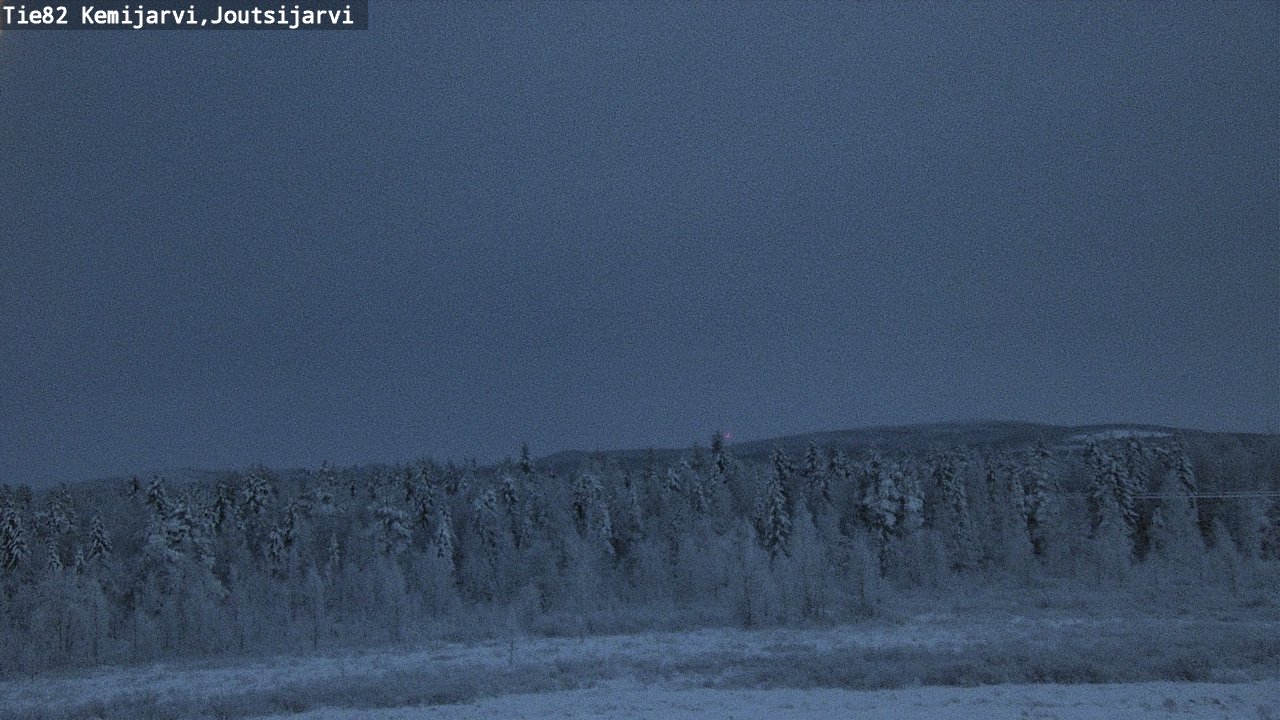 Weather Camera Image Road 82 Kemijärvi, Joutsijärvi, Kemijärvi, Lappi