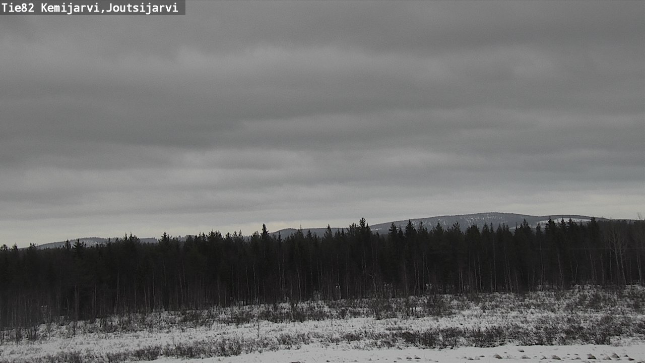 Weather Camera Image Road 82 Kemijärvi, Joutsijärvi, Kemijärvi, Lappi
