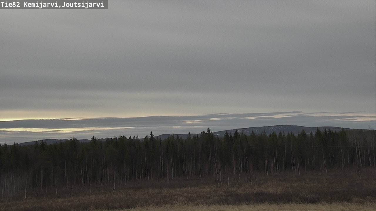 Weather Camera Image Väg 82 Kemijärvi, Joutsijärvi, Kemijärvi, Lappi