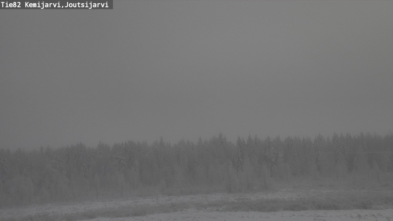 Weather Camera Image Road 82 Kemijärvi, Joutsijärvi, Kemijärvi, Lappi