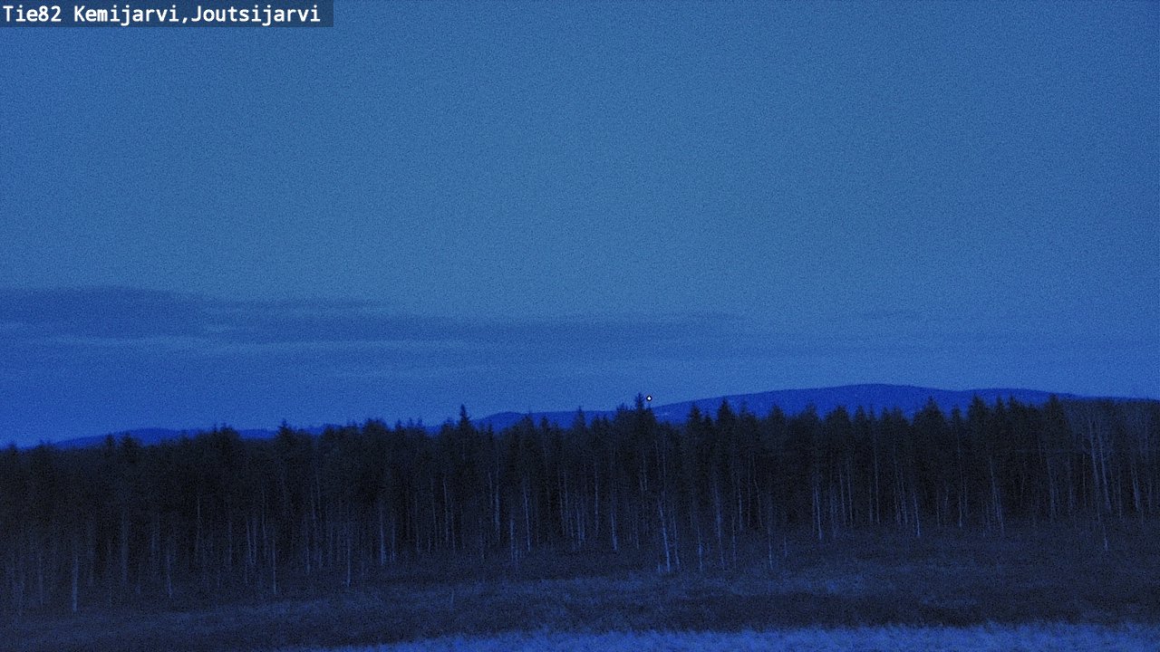 Weather Camera Image Road 82 Kemijärvi, Joutsijärvi, Kemijärvi, Lappi