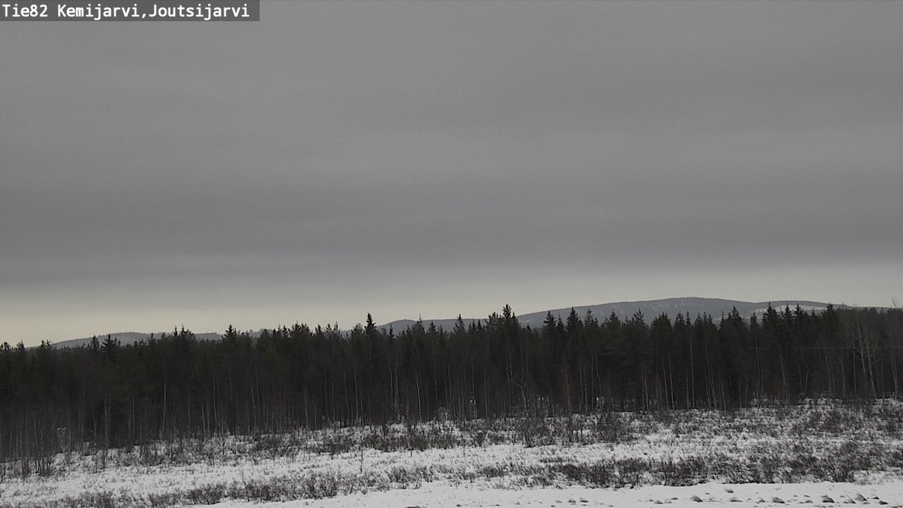 Weather Camera Image Road 82 Kemijärvi, Joutsijärvi, Kemijärvi, Lappi