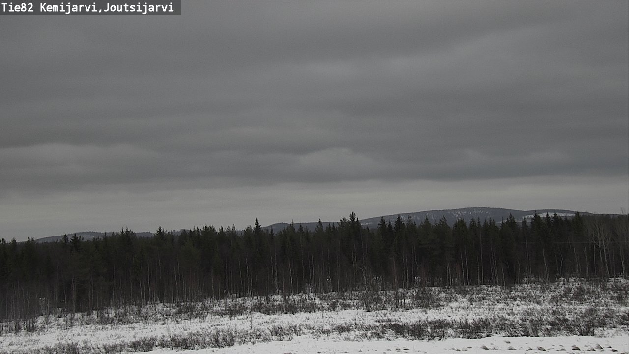 Weather Camera Image Road 82 Kemijärvi, Joutsijärvi, Kemijärvi, Lappi