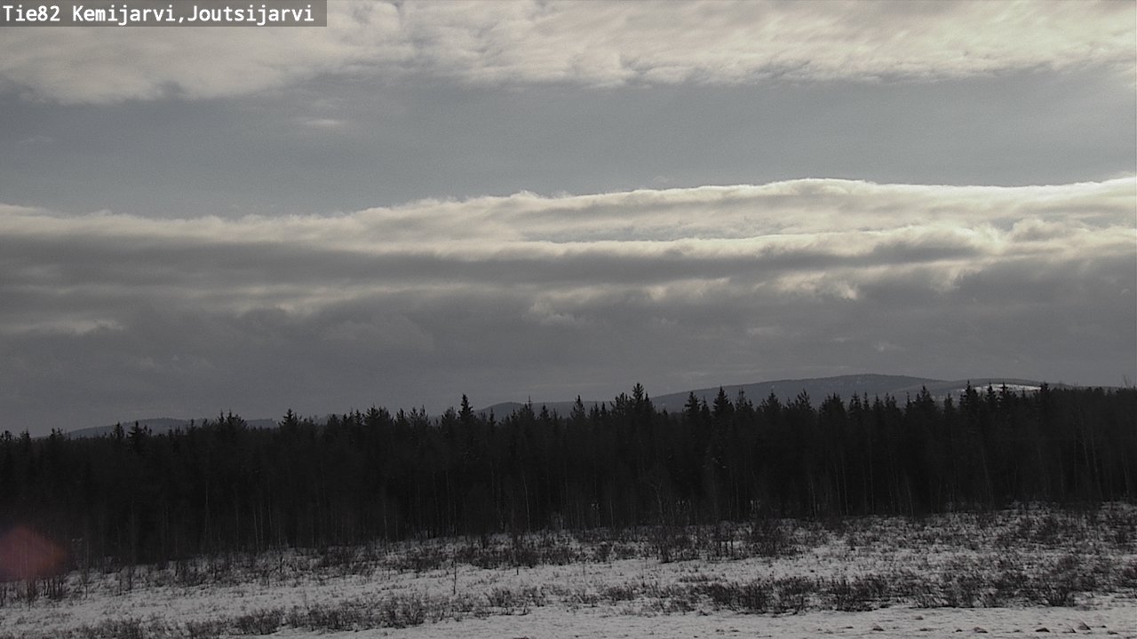 Weather Camera Image Road 82 Kemijärvi, Joutsijärvi, Kemijärvi, Lappi