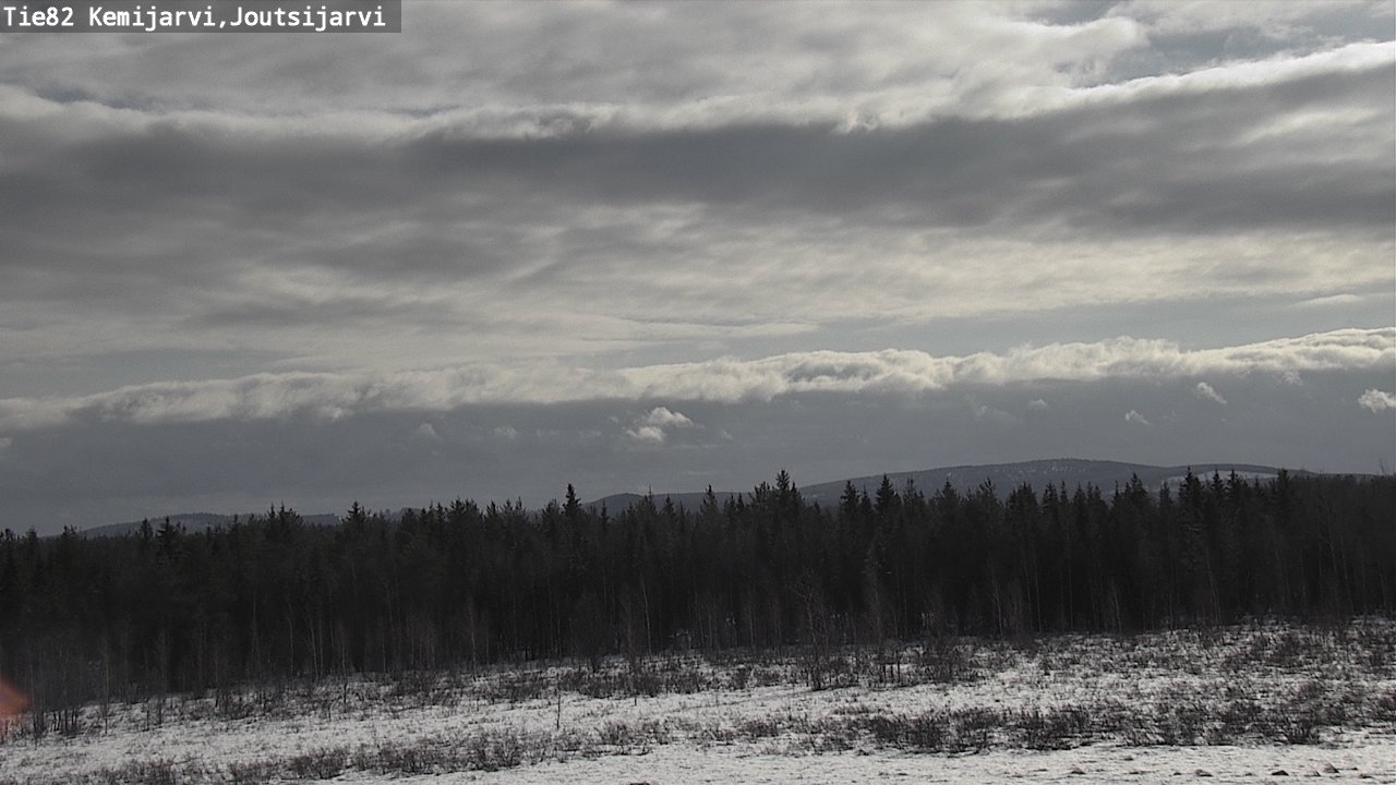 Weather Camera Image Road 82 Kemijärvi, Joutsijärvi, Kemijärvi, Lappi