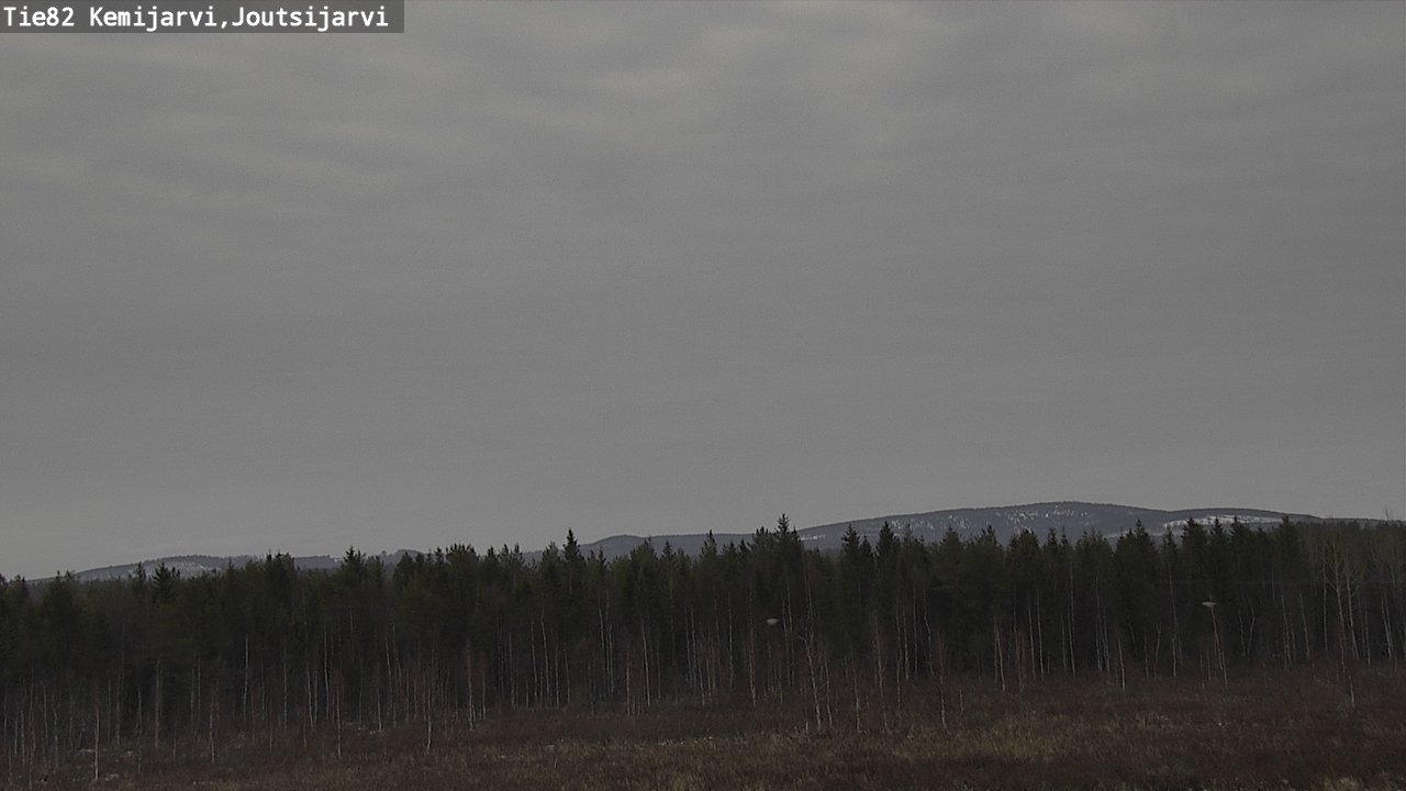Weather Camera Image Väg 82 Kemijärvi, Joutsijärvi, Kemijärvi, Lappi