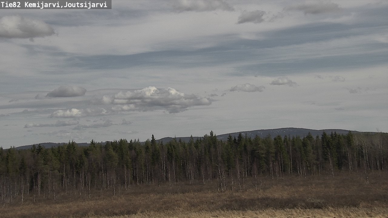 Weather Camera Image Väg 82 Kemijärvi, Joutsijärvi, Kemijärvi, Lappi