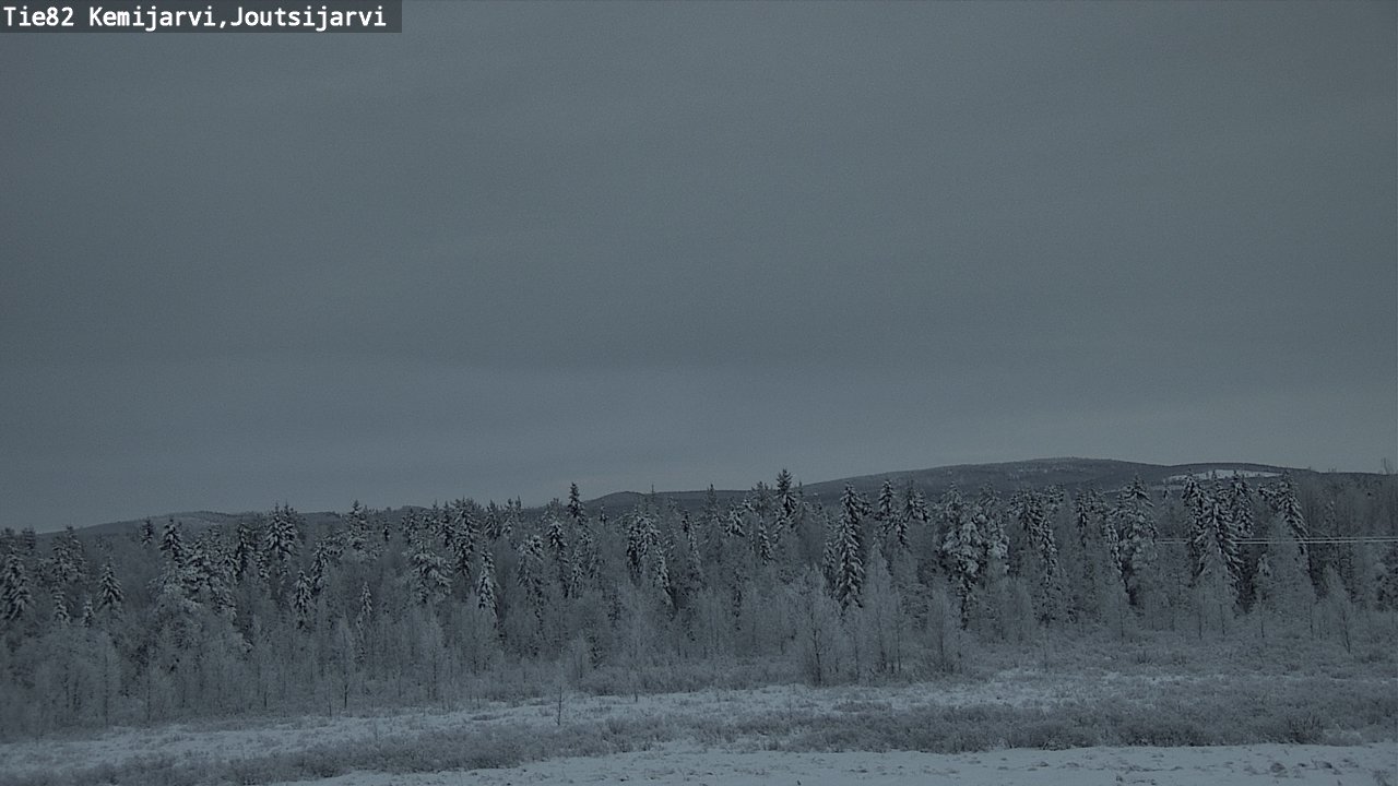 Weather Camera Image Road 82 Kemijärvi, Joutsijärvi, Kemijärvi, Lappi