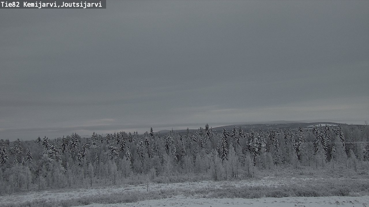 Weather Camera Image Road 82 Kemijärvi, Joutsijärvi, Kemijärvi, Lappi