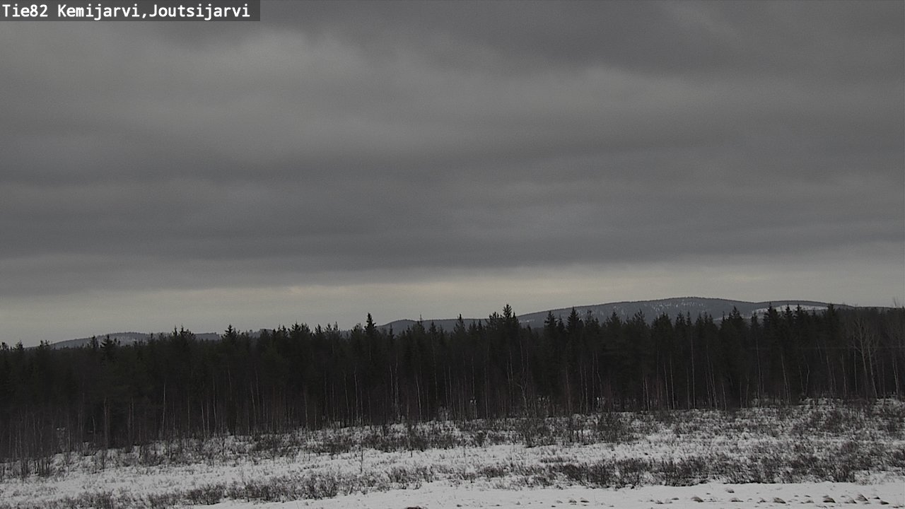 Weather Camera Image Road 82 Kemijärvi, Joutsijärvi, Kemijärvi, Lappi