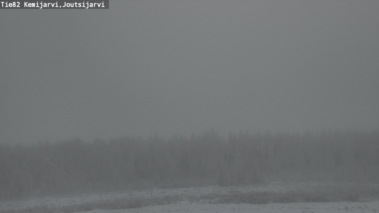 Weather Camera Image Road 82 Kemijärvi, Joutsijärvi, Kemijärvi, Lappi