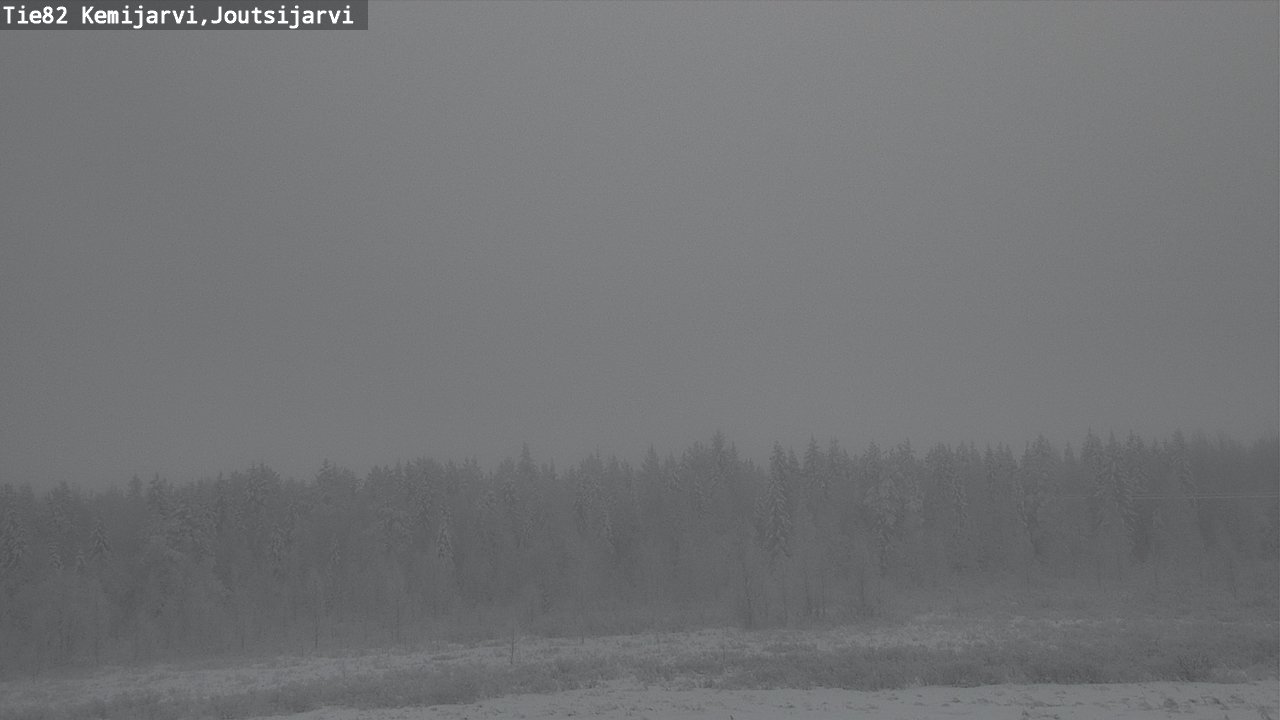 Weather Camera Image Road 82 Kemijärvi, Joutsijärvi, Kemijärvi, Lappi