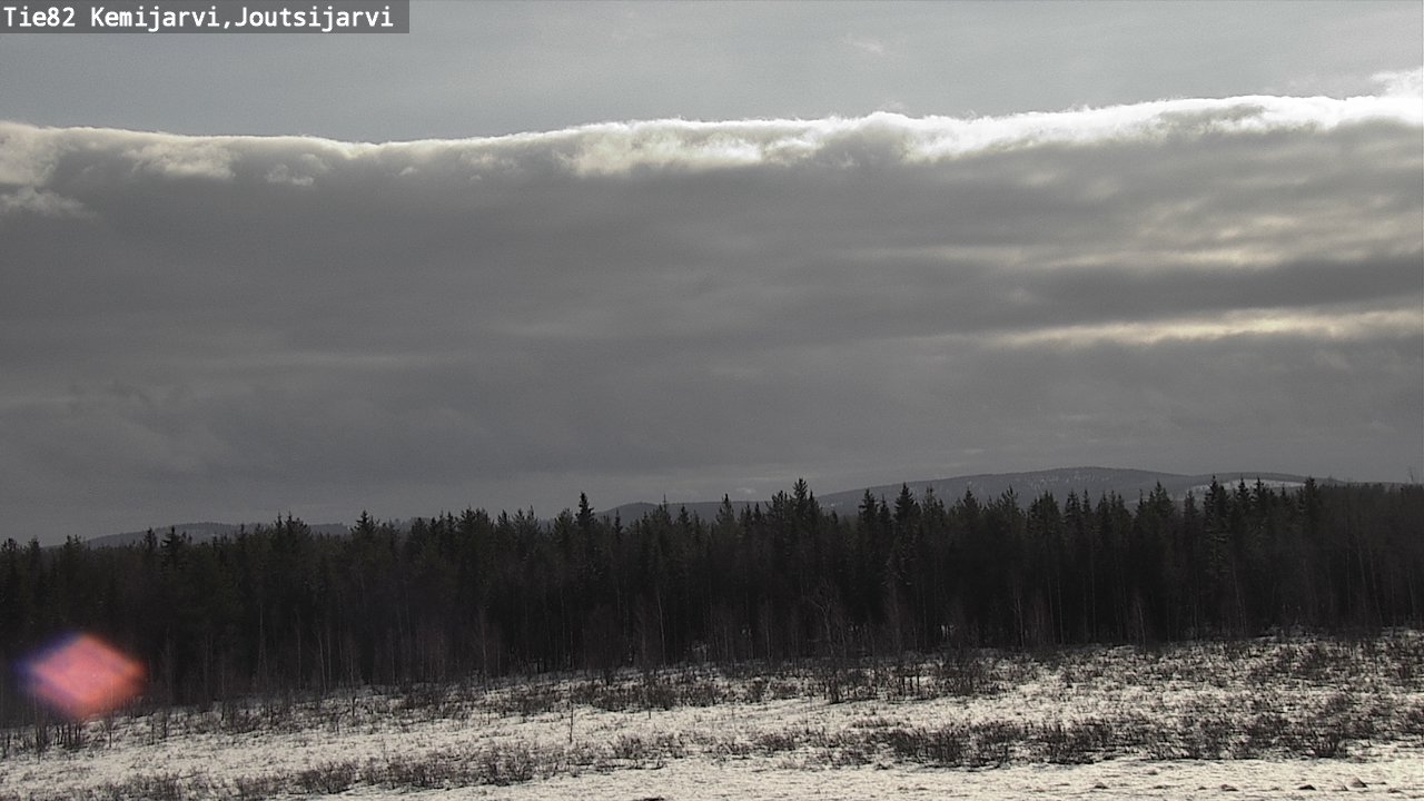 Weather Camera Image Road 82 Kemijärvi, Joutsijärvi, Kemijärvi, Lappi
